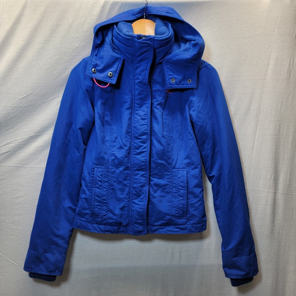 Y2K Vintage Abercrombie & Fitch Women's Blue Winter Coat Size Small